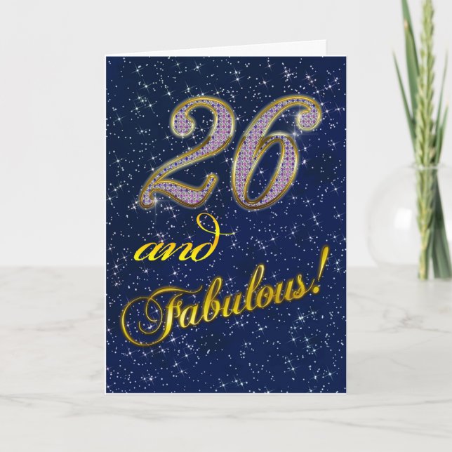 Carte 26ème anniversaire pour quelqu'un fabuleux (Devant)