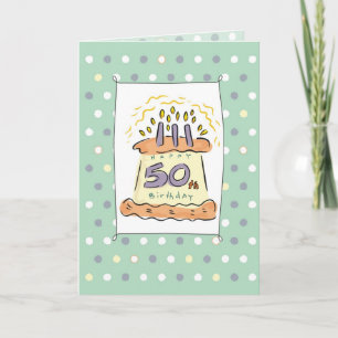 Carte 2718 50e gâteau d'anniversaire