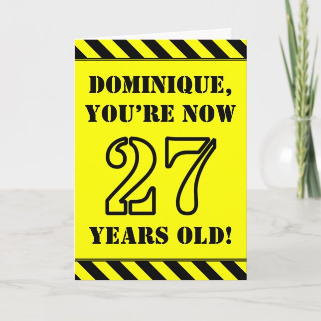 Carte 27e anniversaire : Jeu de style de crayon amusant, (Devant)