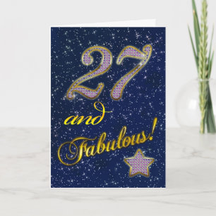 Carte 27ème anniversaire pour quelqu'un fabuleux