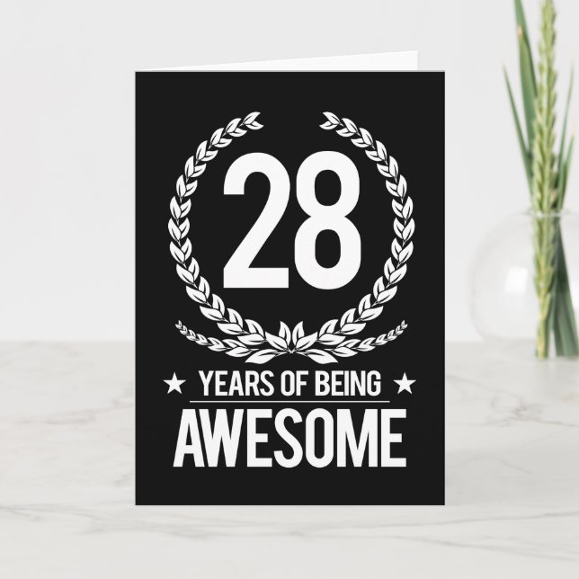 Carte 28ème Anniversaire (28 ans d'être impressionnants) (Devant)