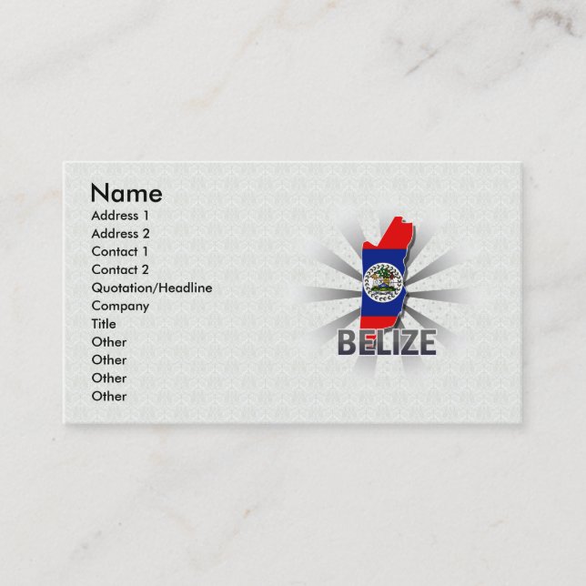 Carte 2,0 de drapeau de Belize (Devant)