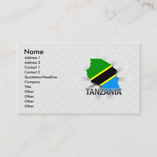 Carte 2,0 de drapeau de la Tanzanie (Devant)