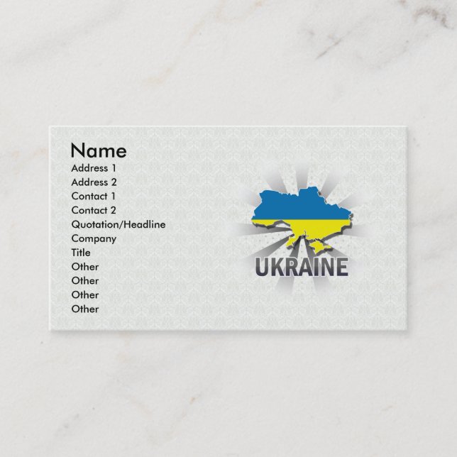 Carte 2,0 de drapeau de l'Ukraine (Devant)
