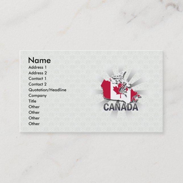 Carte 2,0 de drapeau du Canada (Devant)