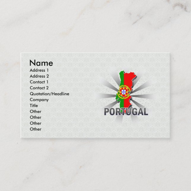Carte 2,0 de drapeau du Portugal (Devant)
