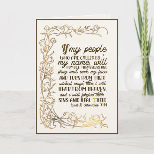 Carte 2 Chroniques 7:14 Si Mon Peuple Priait
