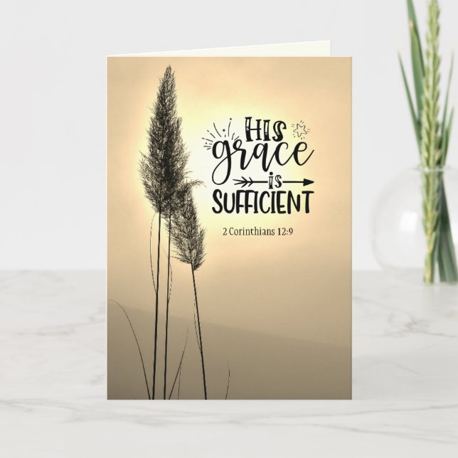 Carte 2 Corinthiens 12:9 Sa grâce suffit (Devant)