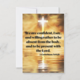 Carte 2 Corinthiens 5:8 KJV Bible Écriture Pic Salutatio