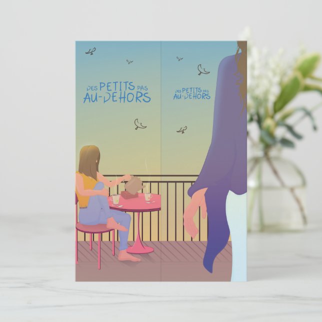 Carte 2 marque-pages "Des petits pas" (à découper) (Debout devant)