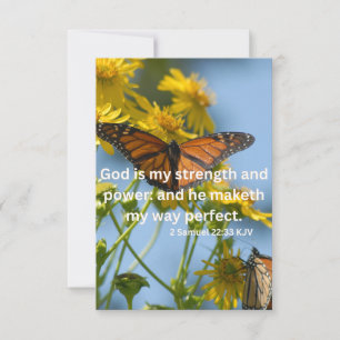 Carte 2 Samuel 22:33 KJV Bible Écriture Pic Salutation