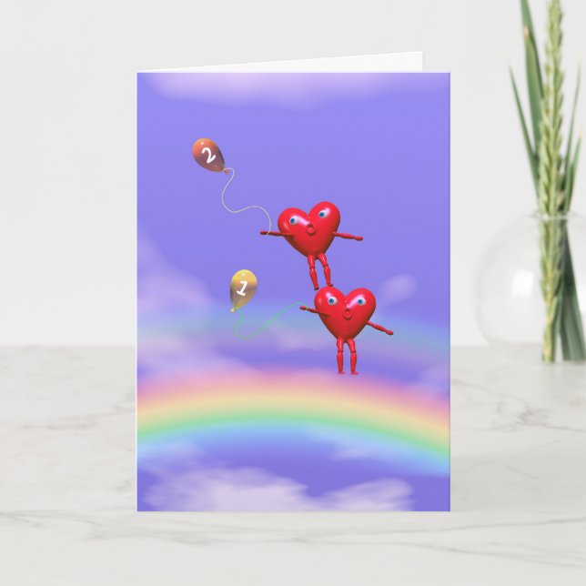 Carte 2e anniversaire - Atteindre l'âge de deux ans (Devant)