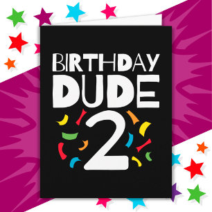 Carte 2ème anniversaire 2 année Vieux Jour du Garçon Ann