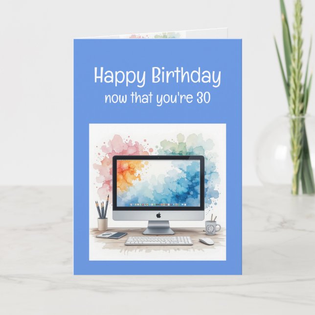 Carte 30 ans Amusants Anniversaire (Devant)