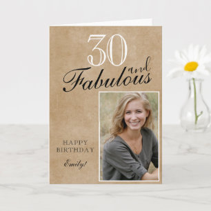 Carte 30 et fabuleux Rustic Elegant Birthday Photo