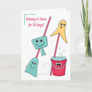 Carte 30 jours Récupération Félicitations Temps de propr