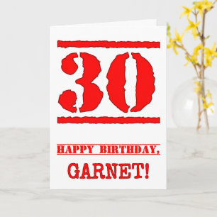 Carte 30e anniversaire : Amusant, Timbre en caoutchouc r