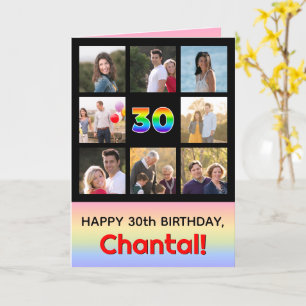 Carte 30e anniversaire : Arc-en-ciel amusant #, photos p