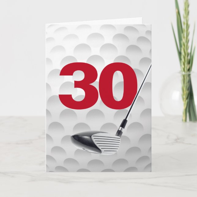 Carte 30e anniversaire Golf Ball Design (Devant)