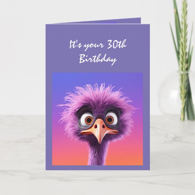Carte 30e anniversaire Jamais trop tard Humour drôle (Devant)