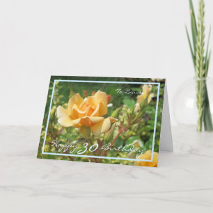 Carte 30e anniversaire Louise Rose Jaune Cadre bleu mode