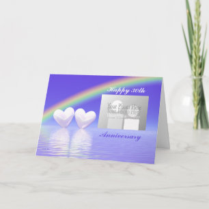 Carte 30e anniversaire Pearl Hearts (pour photo)