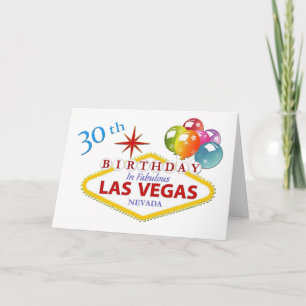 Carte 30e Las Vegas Birthday Card Standard (5" x 7")