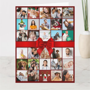 Carte 30e ou n'importe quel âge Photo Collage Big Birthd