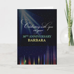 Carte 30th Employee Anniversary Sky, Customizable Black