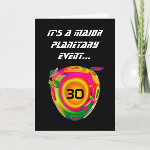 Carte 30th Funny Sci Fi Birthday Planet A02