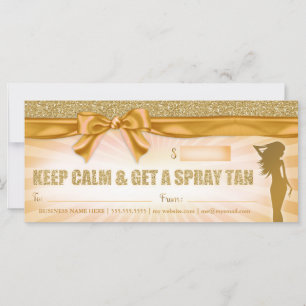Carte 311 Certificat cadeau Sunburst Spraytan