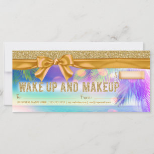 Carte 311 Radiant Palm Wake up Maquillage Certificat cad