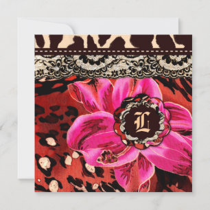 Carte 311 Wild Lily Pink Leopard Certificat cadeau