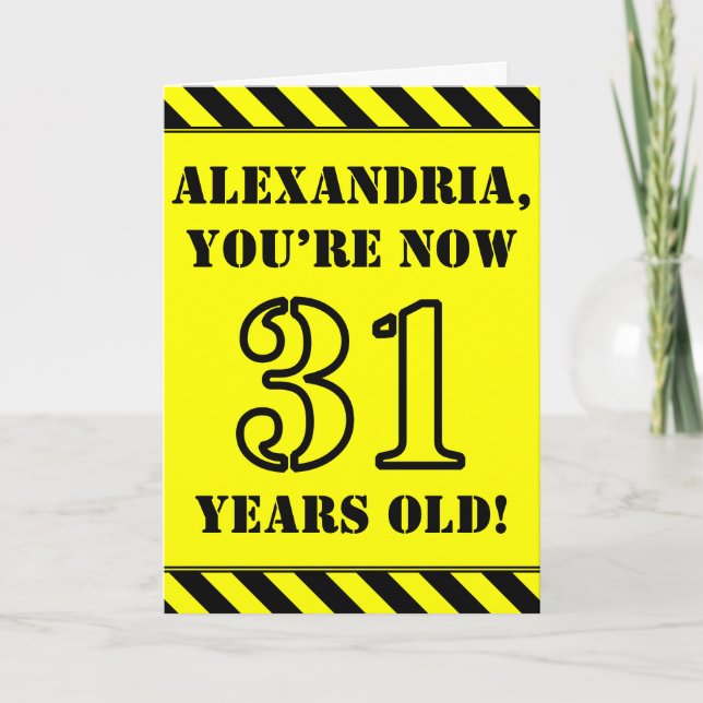 Carte 31e anniversaire : Jeu de style de crayon amusant  (Devant)