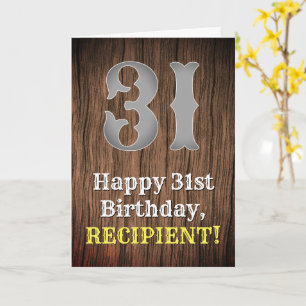 Carte 31e anniversaire : Pays inspiré par l'Ouest Look, 