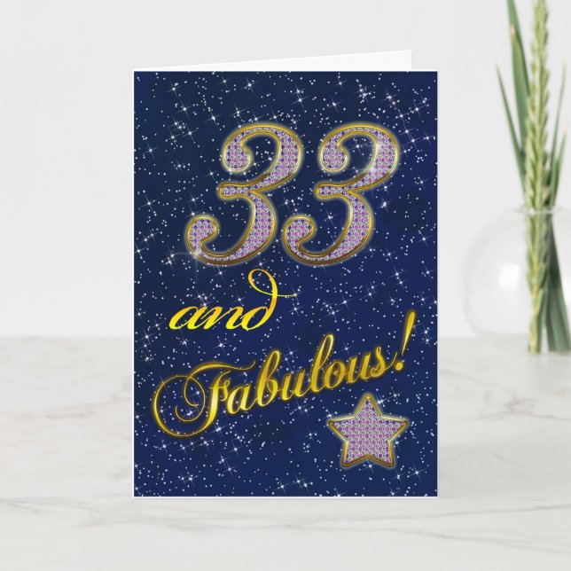 Carte 33e anniversaire pour quelqu'un Fabulous (Devant)