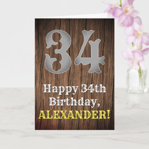 Carte 34e anniversaire : Pays inspiré par l'Ouest Look, 