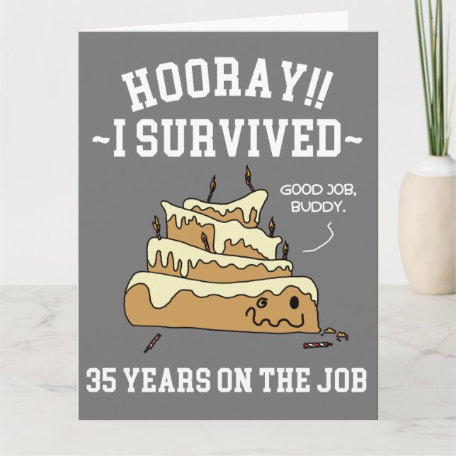 Carte 35 ans au travail 35e anniversaire de travail (Devant)
