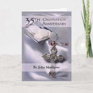 Carte 35e anniversaire d'ordination Félicitations person
