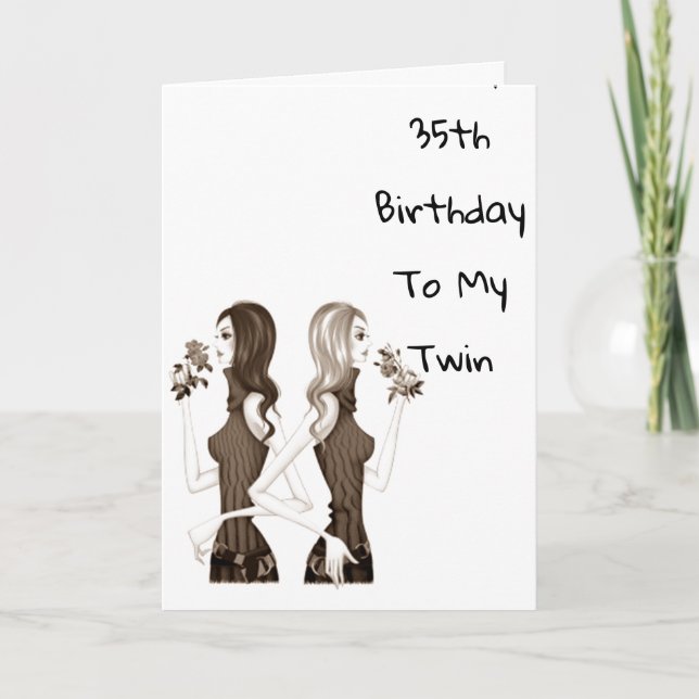Carte **35e** SOUHAITE L'ANNIVERSAIRE À MA **SOEUR DOUCE (Devant)