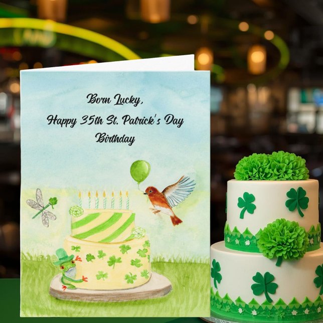 Carte 35th  Happy St Patricks Day Birthday (Créateur téléchargé)