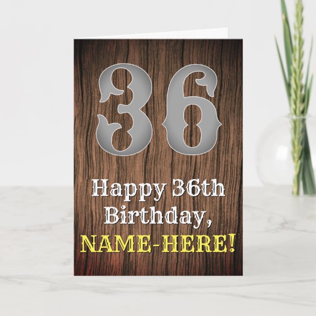 Carte 36e anniversaire : Pays inspiré par l'Ouest Look,  (Devant)