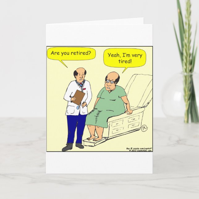 Carte 376 Caricature fatiguée à la retraite (Devant)