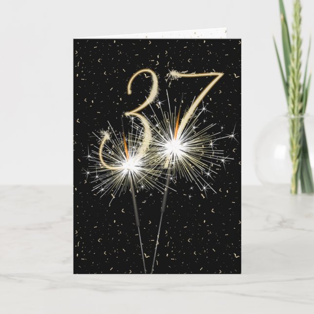 Carte 37e anniversaire mariage de l'étincelle (Devant)