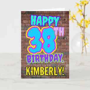 Carte 38e anniversaire - Amusant, Graffiti urbain inspir