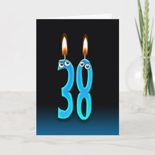 Carte 38e anniversaire bougies