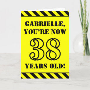 Carte 38e anniversaire : Jeu de style graphique, Nom per