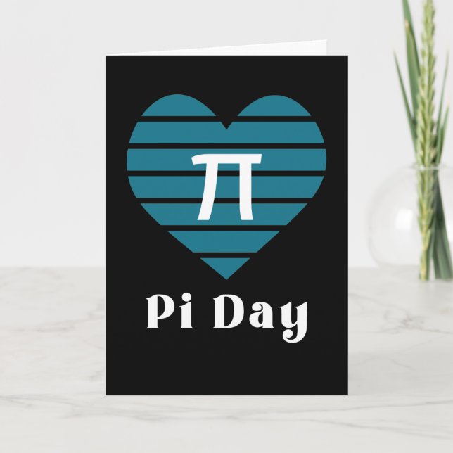 Carte 3.14 Jour de Pi Heureux Coeur (Devant)