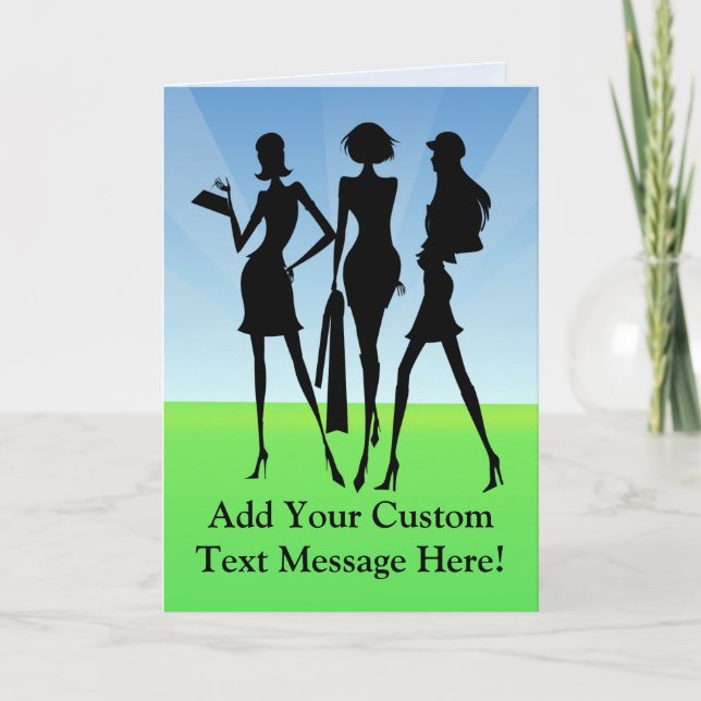 Carte 3 Amis Femmes Shopping (Devant)