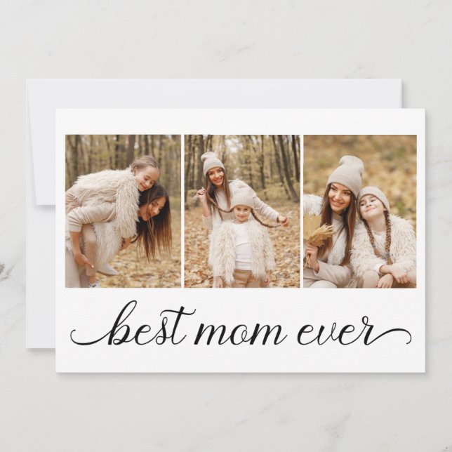 Carte 3 Collage Photo Meilleure Maman de Tous les Temps (Devant)